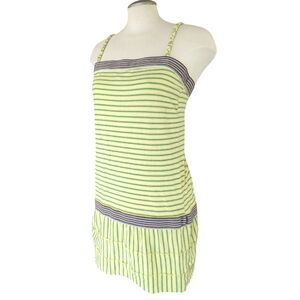 Free People Y2K Style Striped Summer Beach Mini Dress Spaghetti Straps Size S/M